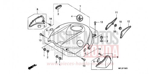 PARASPRUZZI SUPERIORE CBR1000RR8 di 2008